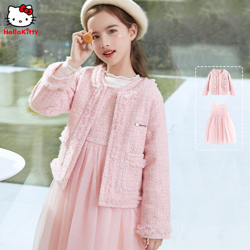 helloKitty女童两件套连衣裙