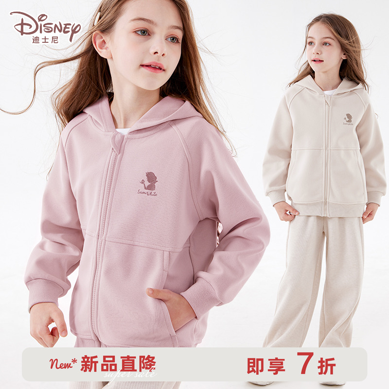 迪士尼春秋连帽女童外套