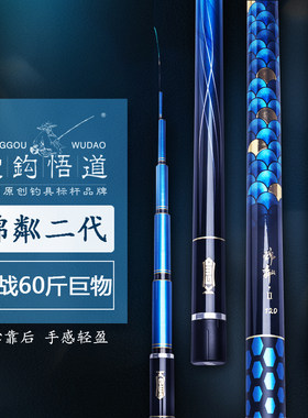 空钩悟道锦麟二代鲢鳙巨物台钓竿