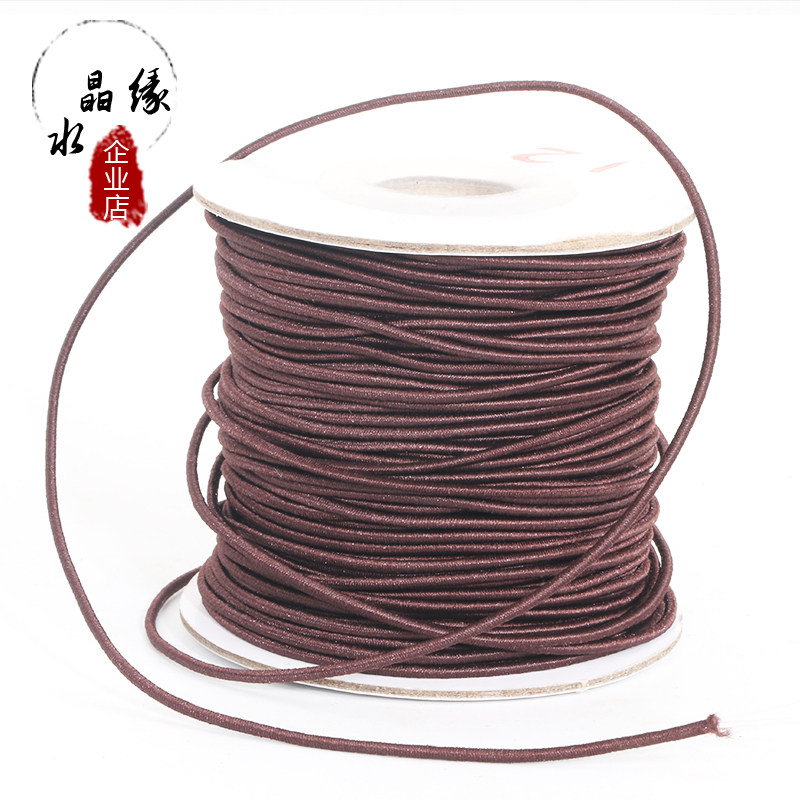 IMPORTED CORE-SPUN ELASTIC WIRE BEADED ROPE SMALL LEAF RED SANDALWOOD HAND STRING ROPE PLAY LINE DIY BUDDHA BEAD LINE BEADED ELASTIC LINE