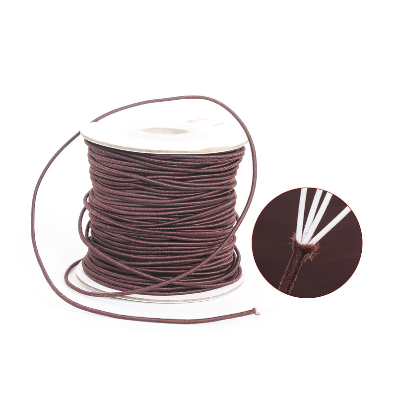 IMPORTED CORE-SPUN ELASTIC WIRE BEADED ROPE SMALL LEAF RED SANDALWOOD HAND STRING ROPE PLAY LINE DIY BUDDHA BEAD LINE BEADED ELASTIC LINE