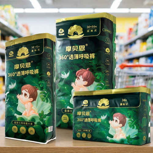 摩贝恩纸尿裤超薄透气NB/S/L/XL拉拉裤新生儿男女宝宝婴儿尿不湿