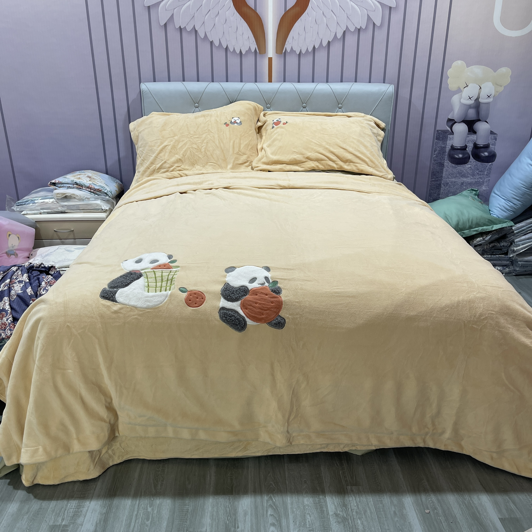 臻丝绒轻奢绒牛奶绒四件套三件套加厚保暖床上用品