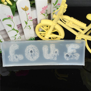 小兔子老鼠LOVE造型滴胶硅胶模具创意DIY手机壳贴片配件工具