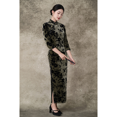 25秋冬新款妈妈闺蜜团旗袍