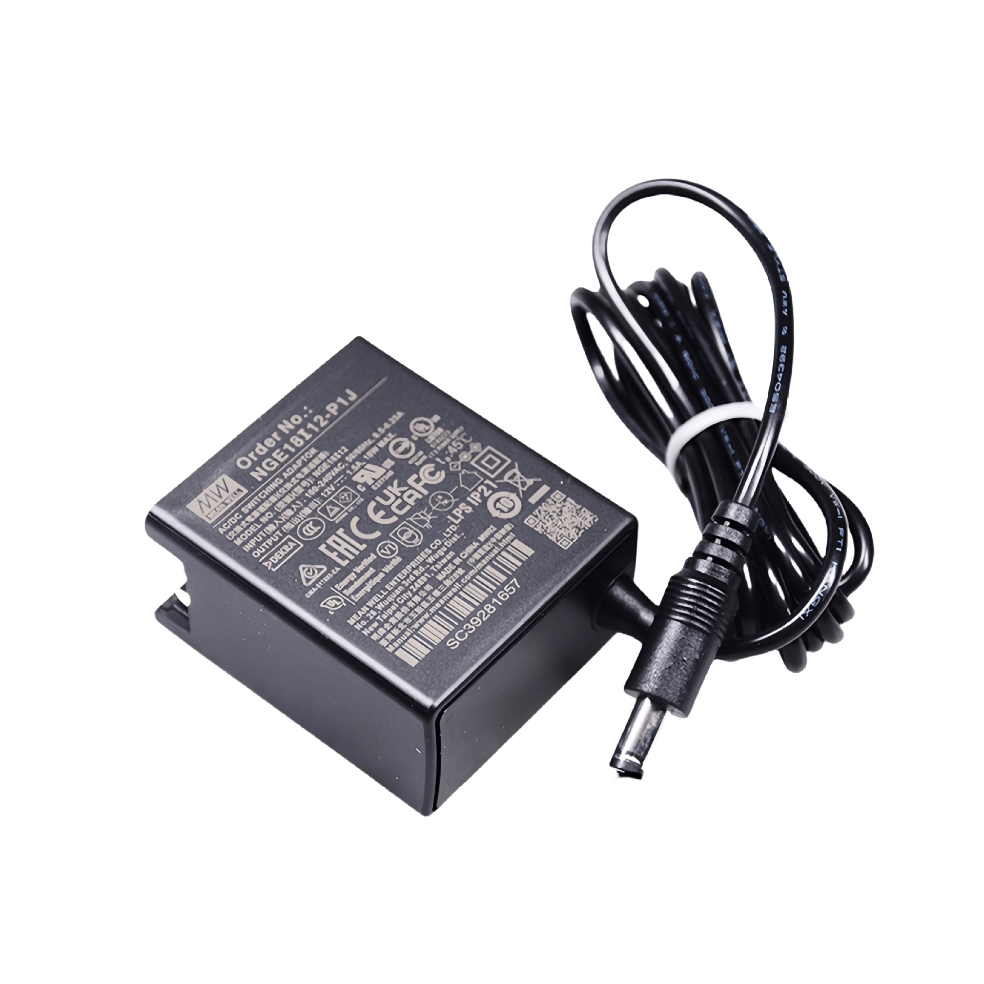 明纬电源 NGE18I24-P1J  国际版  18W    壁挂式可换插头 适配器