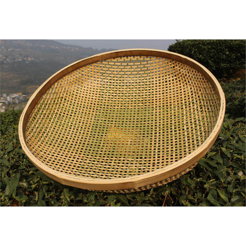 凹底竹筛有孔竹编筛子竹编簸箕 筛茶叶末工具竹筛竹制品粉末筛子