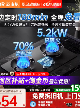 苏泊尔Q8P燃气灶定时灶天然气灶煤气灶家用灶台液化气炉灶台MG1p