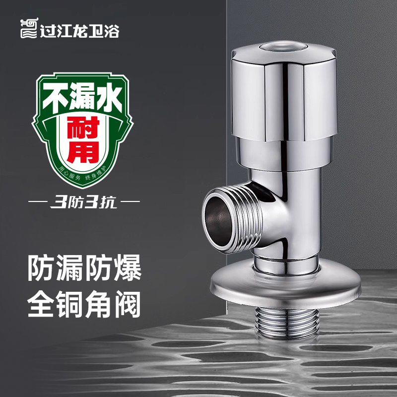 过江龙角阀全铜家用马桶热水器