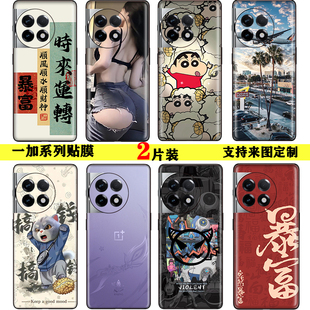 适用定制一加Ace3手机彩膜 1+Ace2pro防指纹一加12磨砂防水防磨贴纸11背贴10pro后盖保护膜3V通用10T贴膜