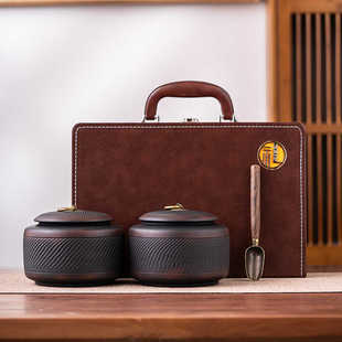 复古紫陶罐茶叶包装盒空盒红茶普洱白茶金骏眉碎银子高档礼盒定制