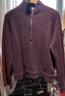 毛衣2025秋冬新 6178拉链针织高品质羊驼毛绵羊毛衫 专柜正品