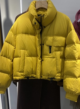 实体正品HR68028高端轻奢百搭时尚短款羽绒服外套2025冬新女ya格