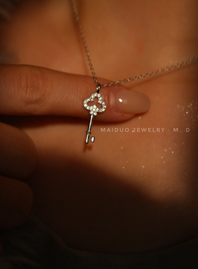 s925银通体纤细闪亮锁骨链女款