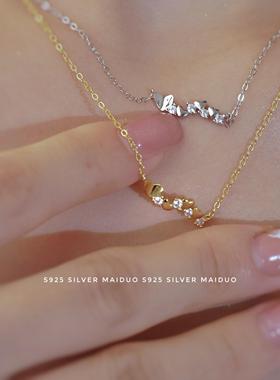 甜心小爱心s925纯银锁骨链