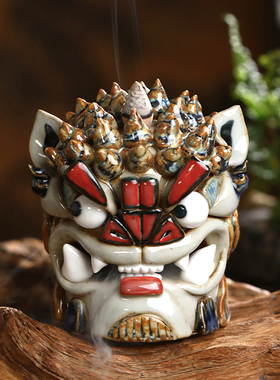 创意茶宠狻猊倒流香炉创意摆件客厅镇宅招财物件乔迁新居礼品送人