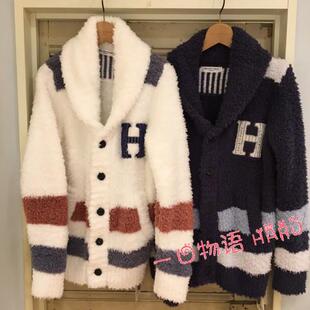 睡衣冬季 情侣套装 套装 长裤 长袖 软绵绵H字母男士