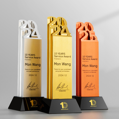 创意金属水晶奖杯定制定做优秀员工颁奖团队冠军大气奖牌奖座订制