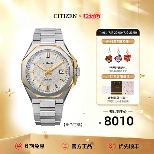 西铁城机械防磁不锈钢男表NB6084