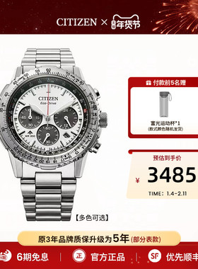 西铁城光动能机芯PROMASTER系列多功能不锈钢商务休闲男表CA4660