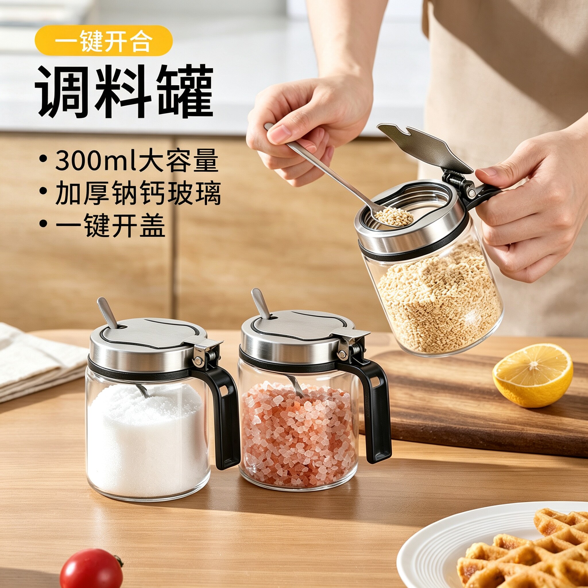 调料盒套装家用调料罐厨房调味瓶调料罐子味精盐调料瓶调味罐子