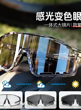 日夜两用变色骑行防风沙护目镜