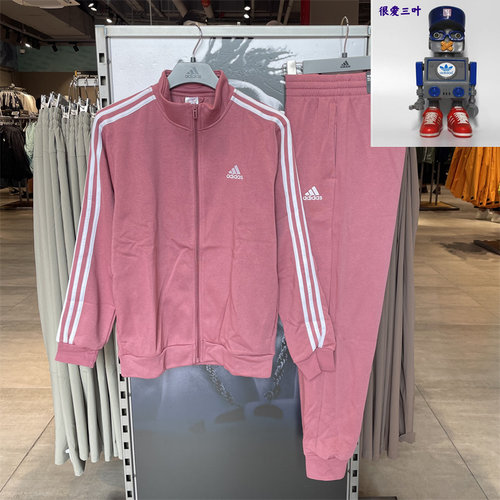 Adidas阿迪达斯M 3S FL TT TS男女同款运动休闲长袖套装 IY6661