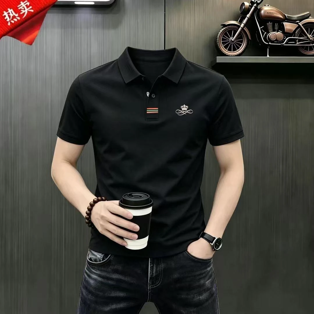 夏季纯色短袖POLO衫男士韩版Polo衫