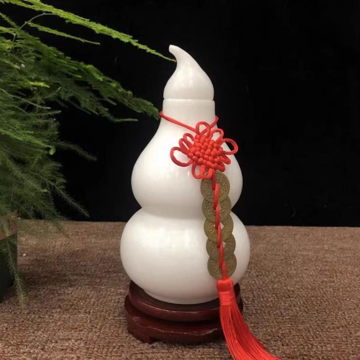 玉石空心葫芦玉葫芦摆件