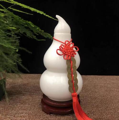 玉石空心葫芦玉葫芦摆件