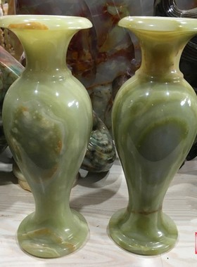 吉祥天然阿富汗玉石绿色送礼摆件