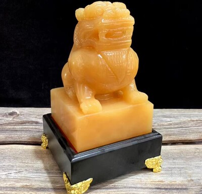 玉石玉貔貅印章玉玺篆刻印章摆件