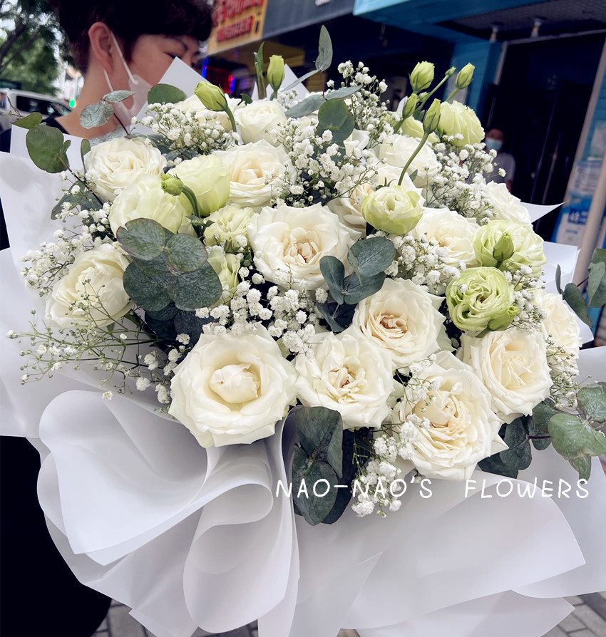 白玫瑰生日情人节丹东鲜花速递