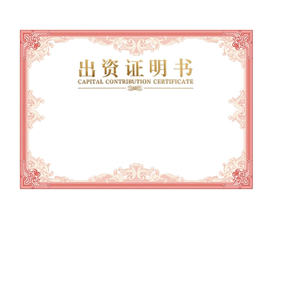高档烫金A4出资证明书内芯纸