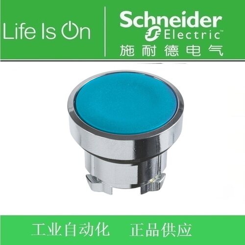 【正品】施耐德Schneider进口平头按钮头ZB4BA6蓝色自复位ZB4-BA6