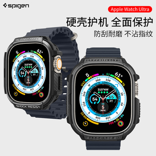 Spigen适用Apple Watch Ultra1/2/3代保护壳防摔苹果手表套49mm外壳硅胶套边框轻薄外壳潮