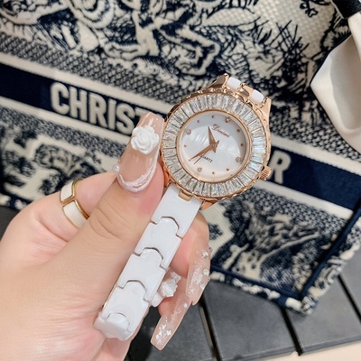 正品轻奢气质小众手表女士高级感时尚简约陶瓷表带防水女款石英表