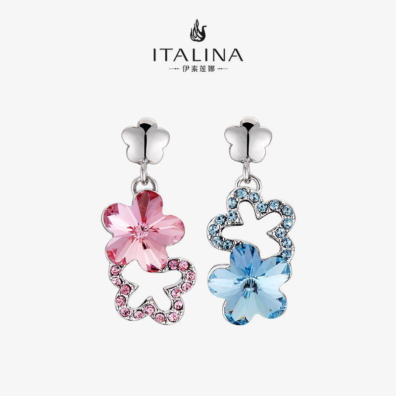 伊泰莲娜气质长款耳饰个性时尚简约女耳钉饰品不对称樱花耳环首饰,饰品/流行首饰/时尚饰品新,耳环,淘宝优惠券,粉丝福利购,淘宝优惠卷