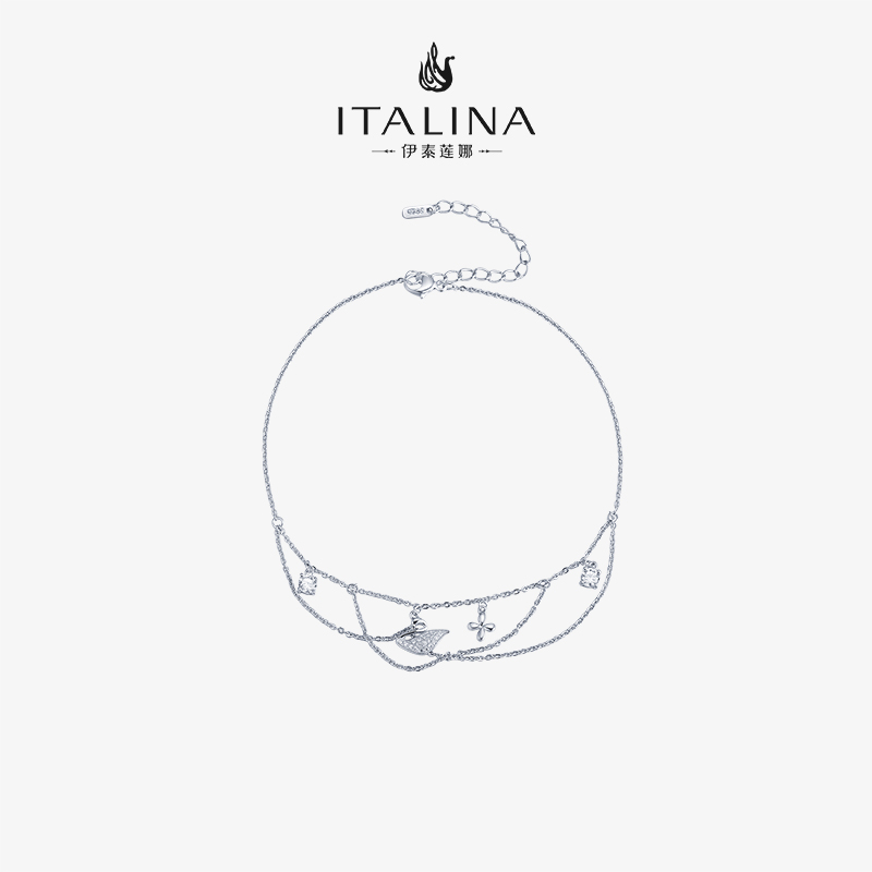 伊泰莲娜脚链天鹅S925