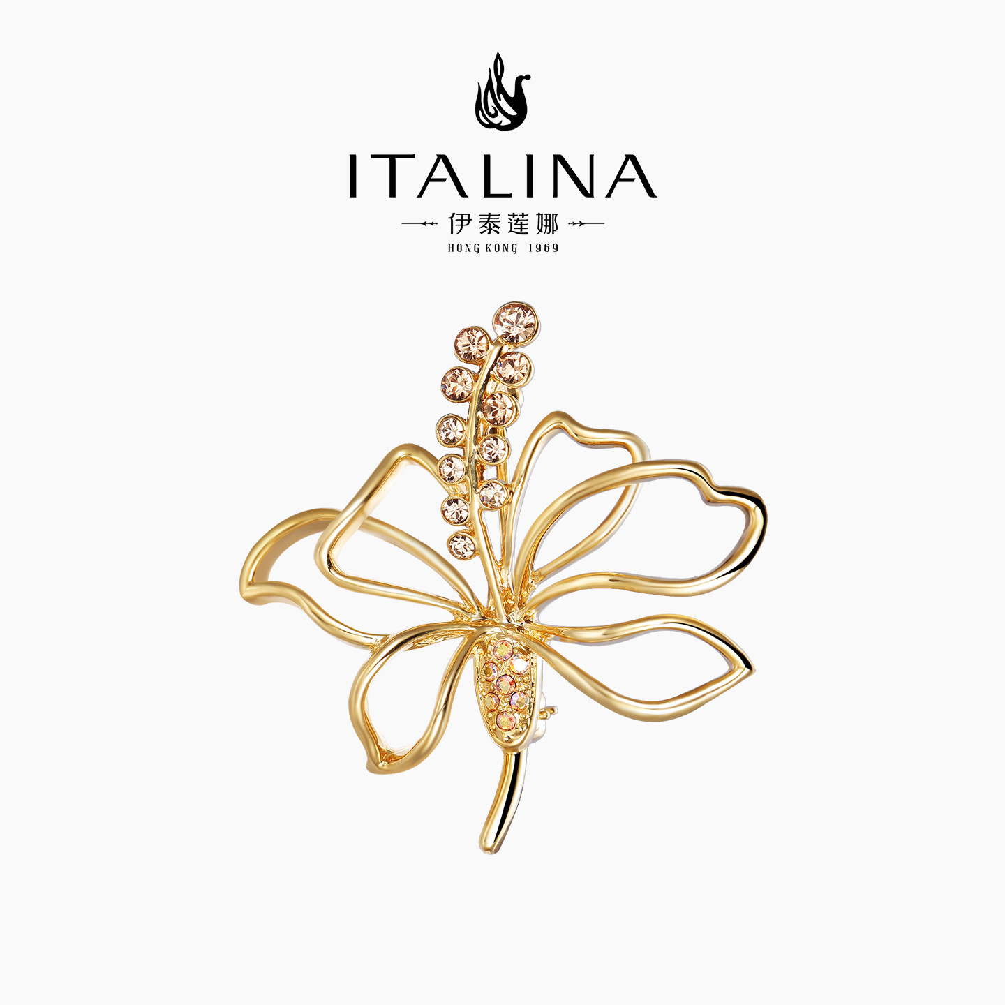 伊泰莲娜胸针女优雅气质胸花大气百搭西装别针植物花朵配饰送女友