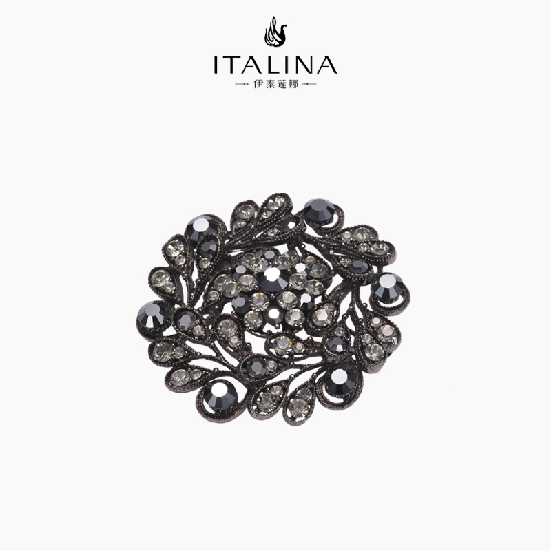 伊泰莲娜高雅气质合金胸针