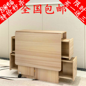特价简约小户型折叠餐桌椅组合一桌四凳圆形长方形家用可伸缩饭桌