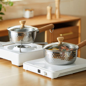 神田雪平锅无涂层不锈钢汤锅日式牛奶锅蒸锅家用煮泡面宝宝辅食锅