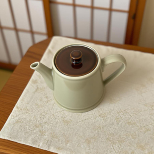 【日本制】永新陶苑进口万古烧高温釉下彩茶壶泡茶喝水咖啡500ml