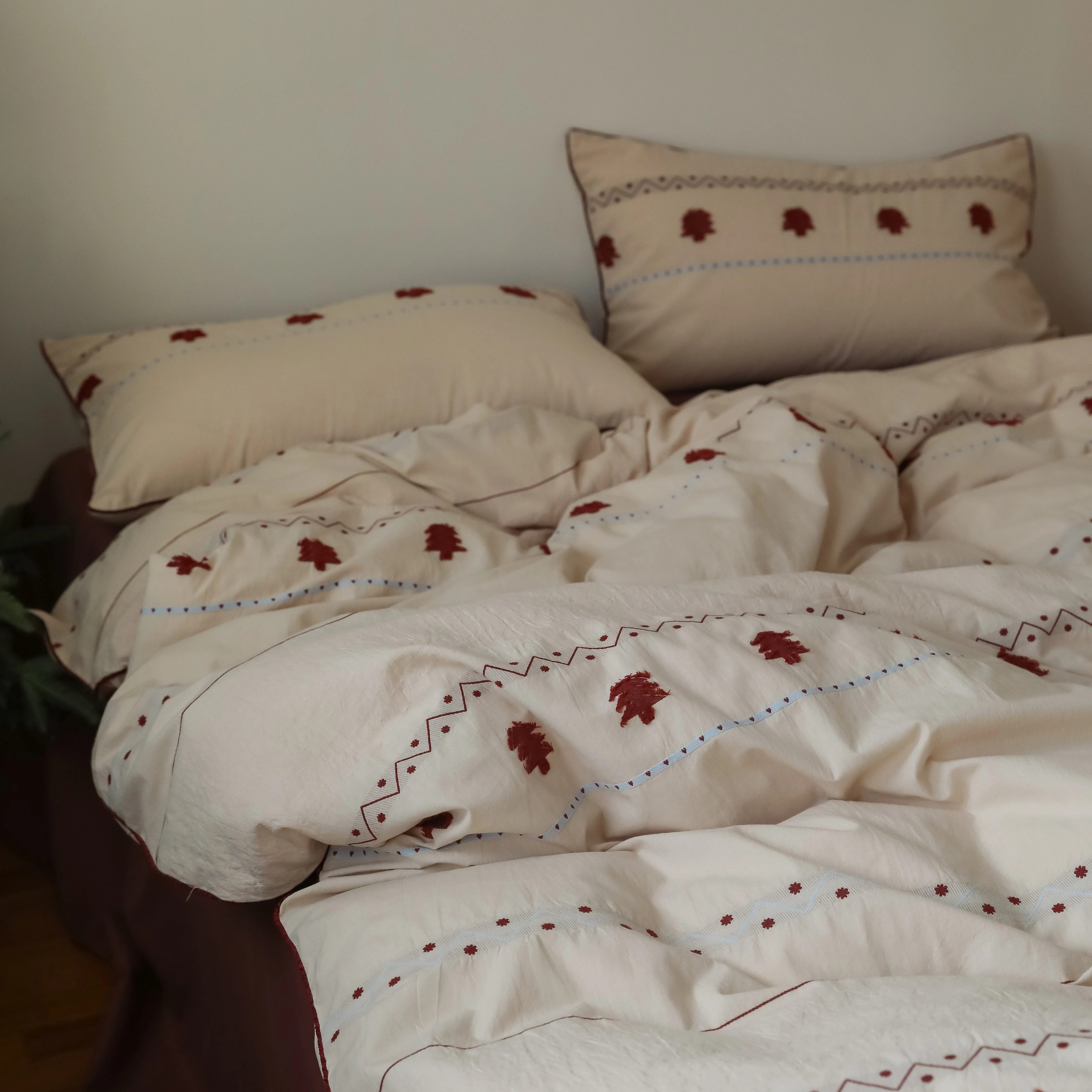 ins风费尔岛婴儿棉全棉床单四件套复古新年纯棉被套少女心床品,床上用品,床品套件/四件套/多件套,淘宝优惠券,粉丝福利购,淘宝优惠卷