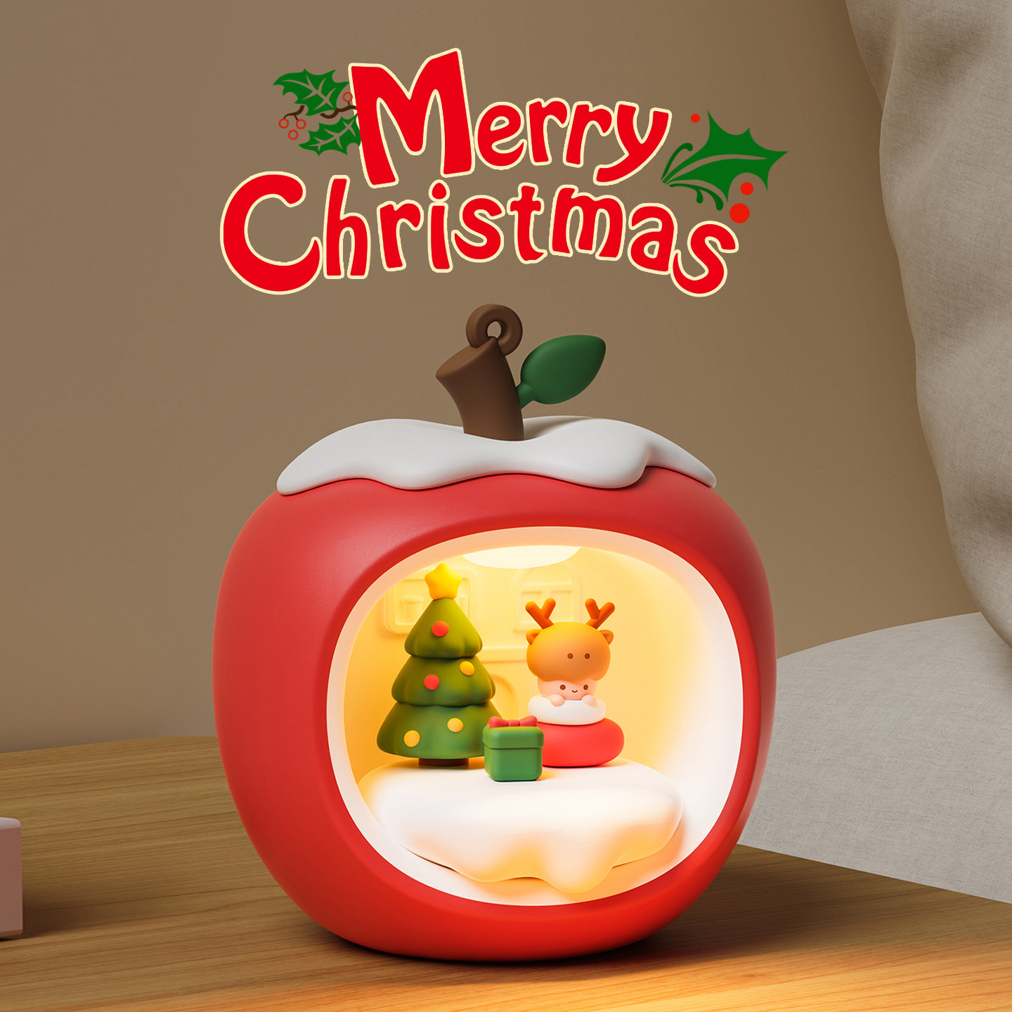 氛围小夜灯2025新款卧室睡眠灯圣诞节礼物装饰灯柔光伴睡床头灯,家装灯饰光源,小夜灯,淘宝优惠券,粉丝福利购,淘宝优惠卷