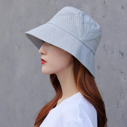 渔夫帽女夏季防晒遮阳帽透气速干网帽防紫外线帽子女夏女款太阳帽