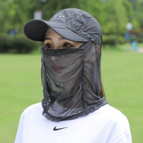 女士棒球帽户外时尚风防晒面罩