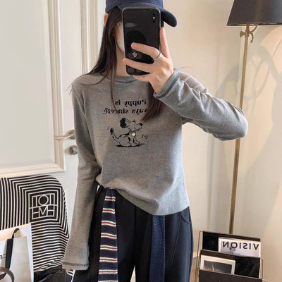 磨毛打底衫女2025秋季新款女韩版