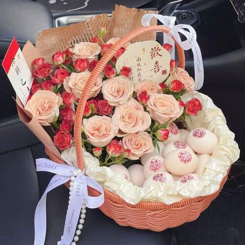 手提月子鸡蛋花篮DIY材料
